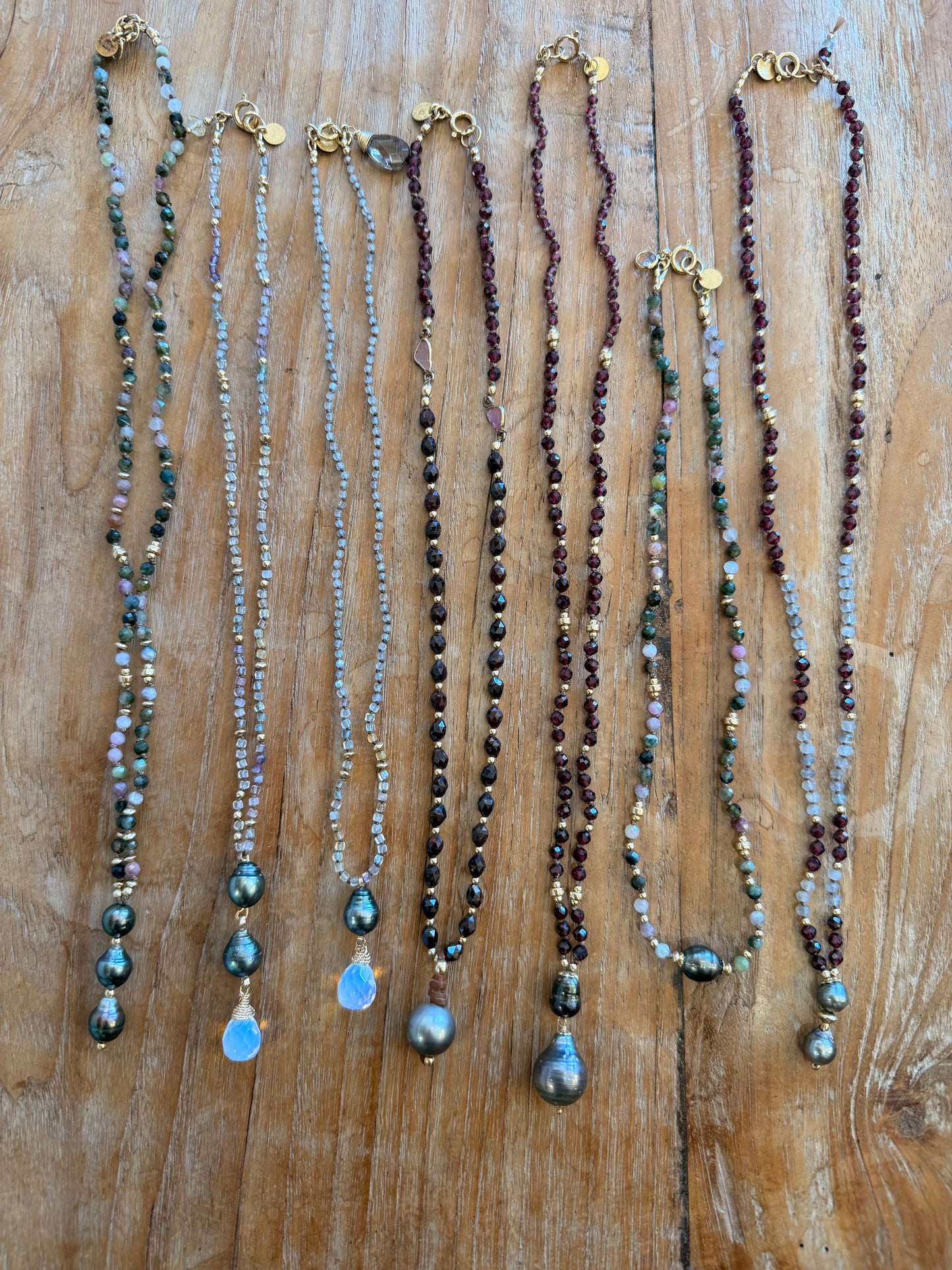 BA Assorted semi precious gemstone necklaces
