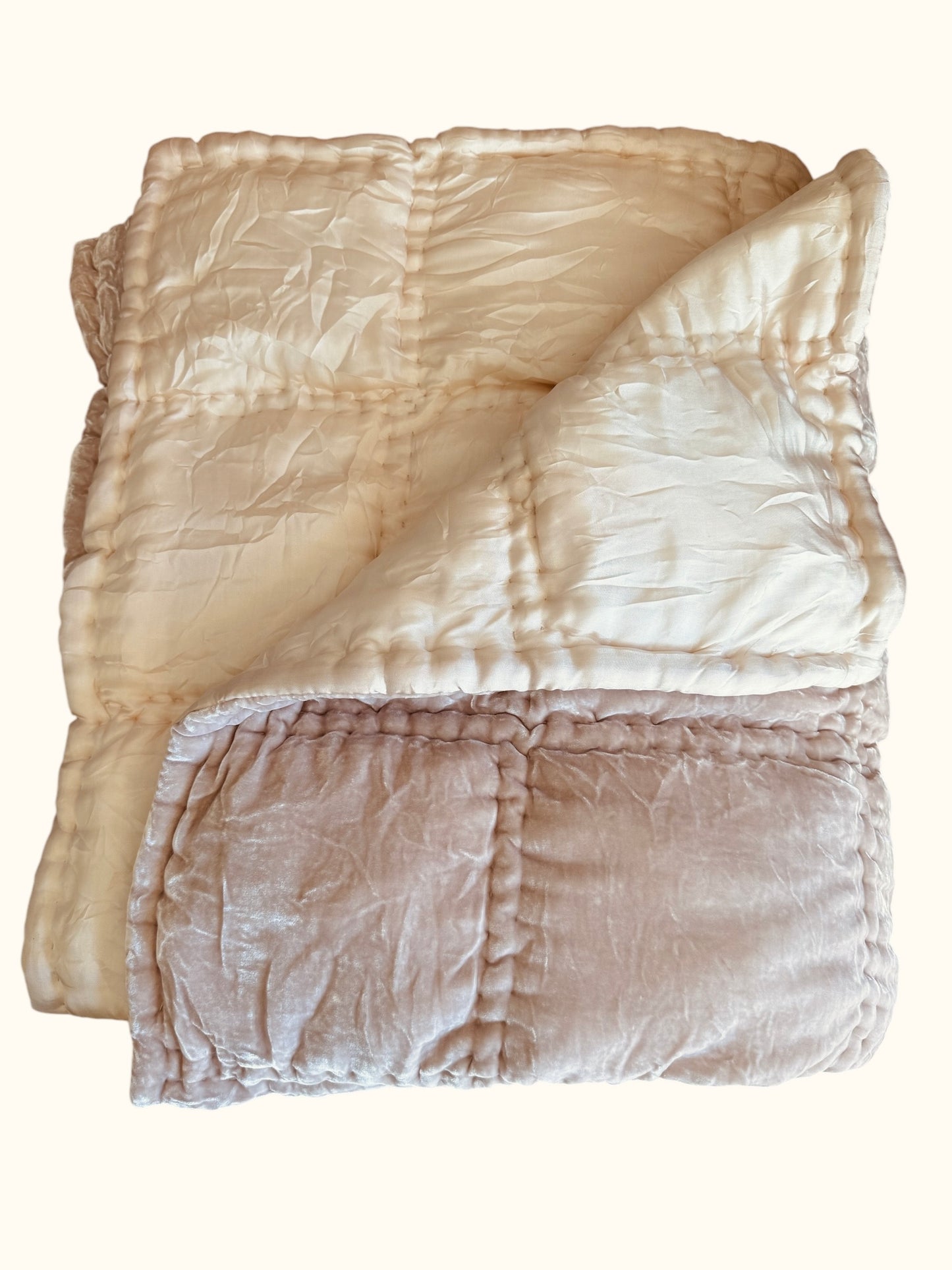 Silk + Velvet Luxury Quilt Navy