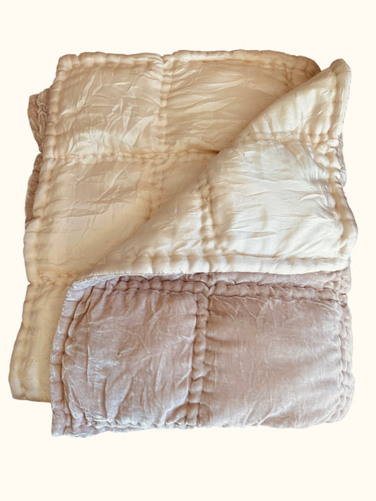 Silk + Velvet Luxury Quilt Powder Pink