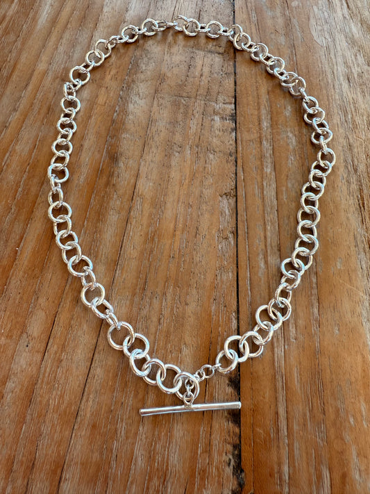 Lincoln hand made sterling silver chain necklace