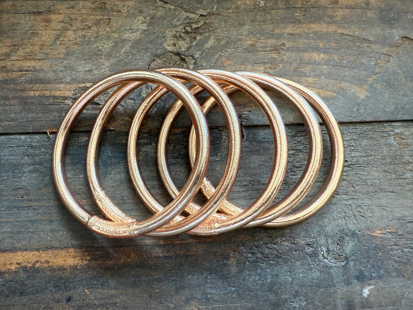 Champagne Prayer Bangle Thick Single