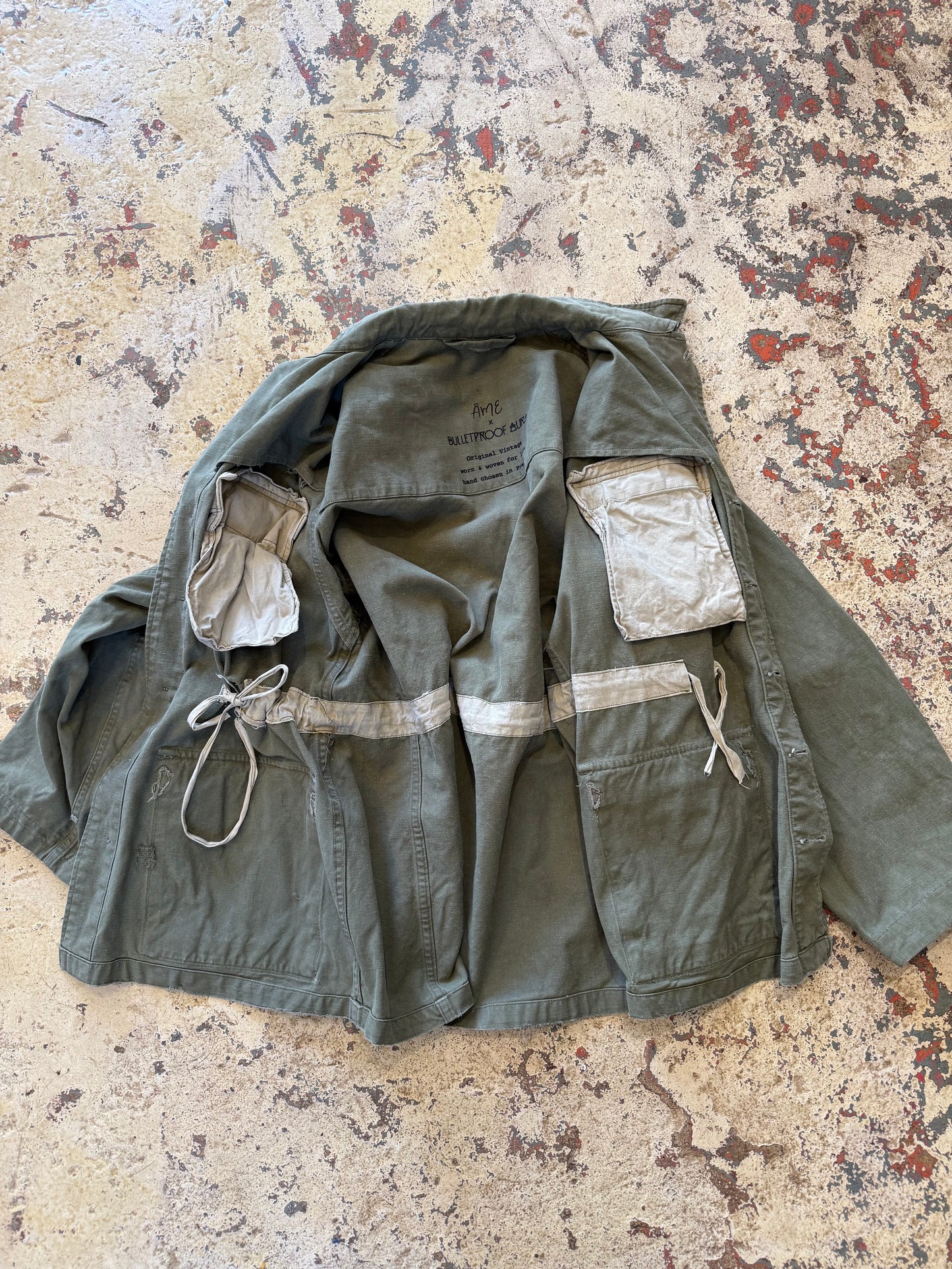 BLK LBL vntg French Military Jacket Khaki