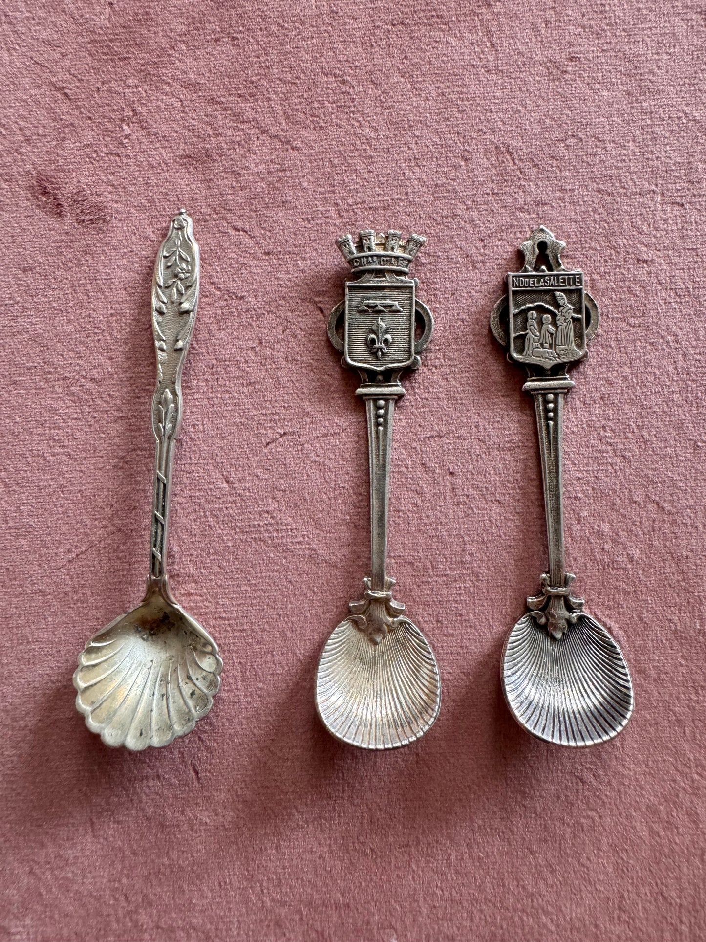 Antique Salt/Spice Spoons Sterling Silver