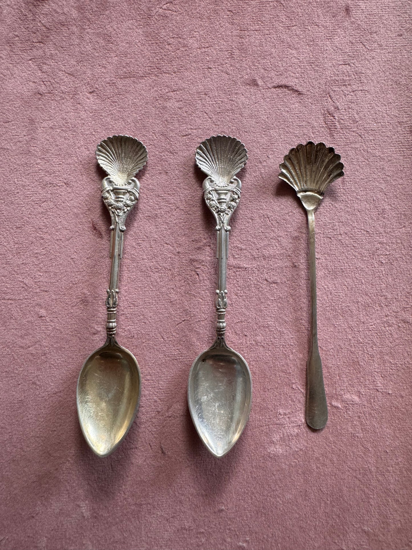 Antique Spice/ Jam Spoons Sterling Silver