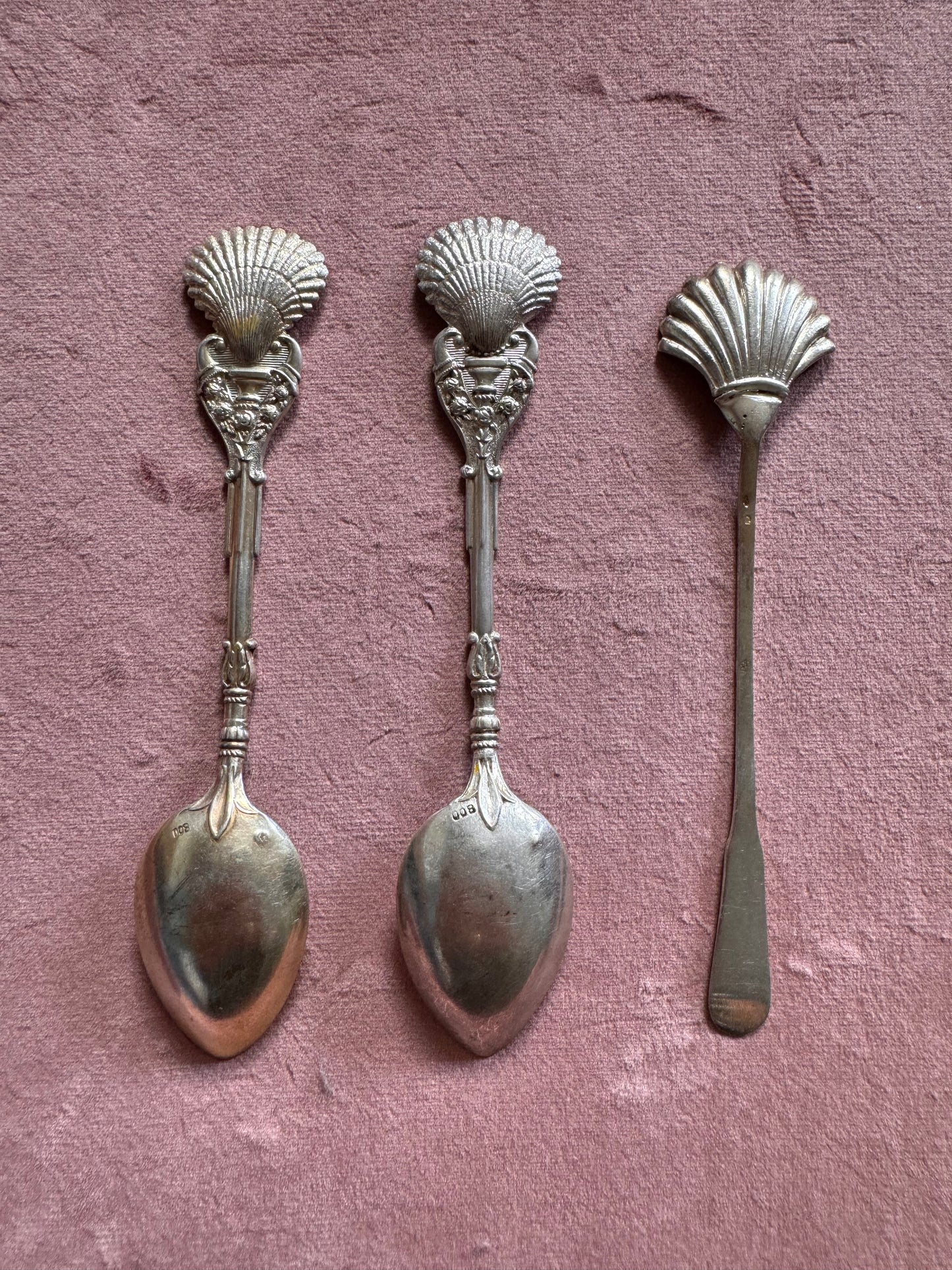 Antique Spice/ Jam Spoons Sterling Silver