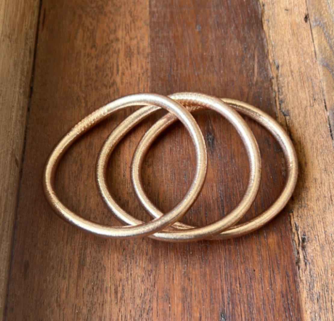 Champagne Prayer Bangle Thick Single
