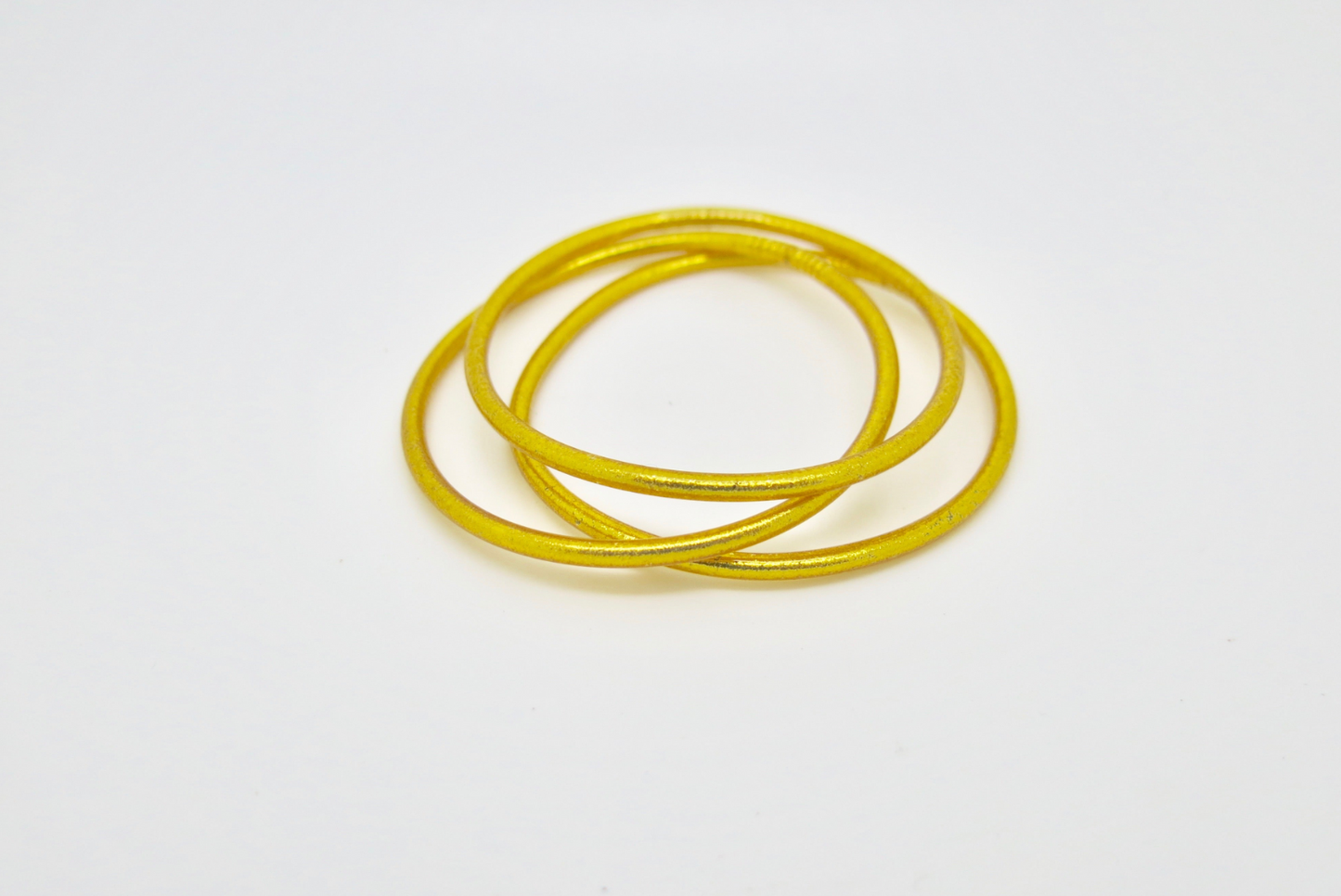 Gold Prayer Bangle Thin Single