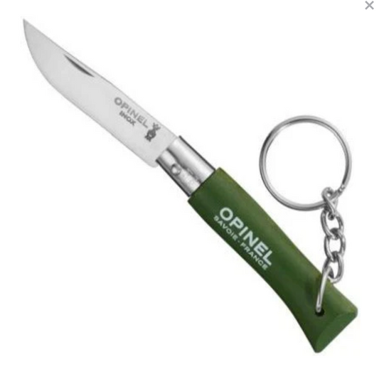 Opinel No.04 FOREST GREEN Stainless Steel Pocket Keychain