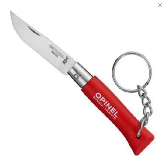 Opinel No.04 RED Stainless Steel Pocket Keychain