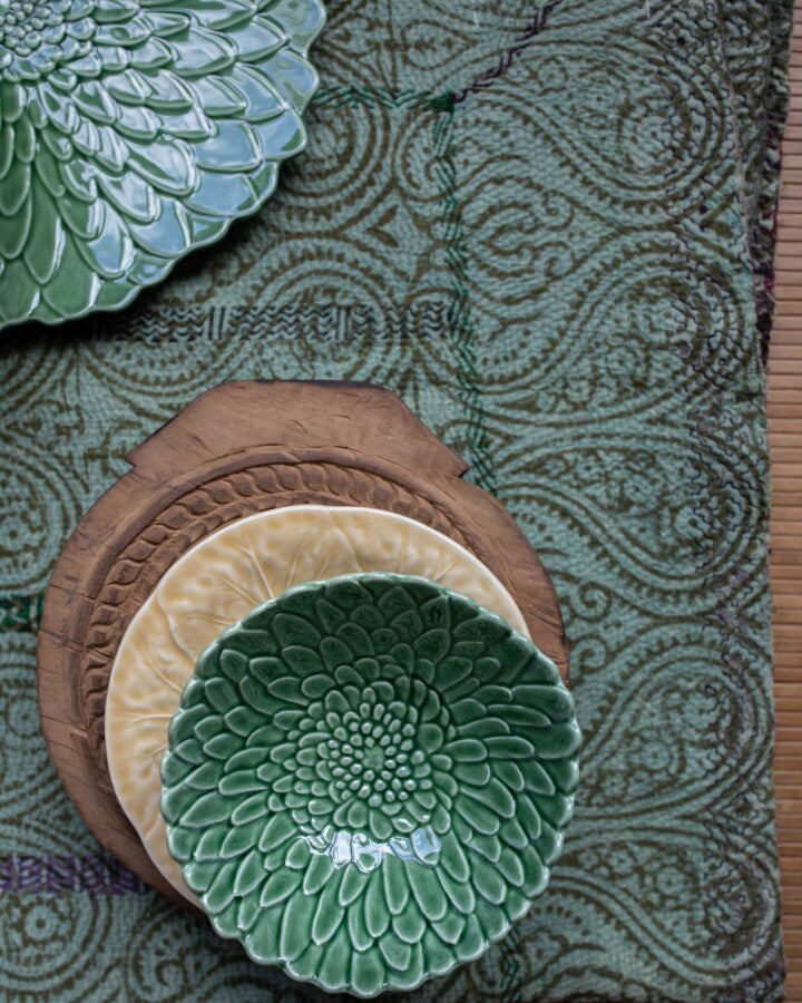 Dahlia Bloom Bowl Green