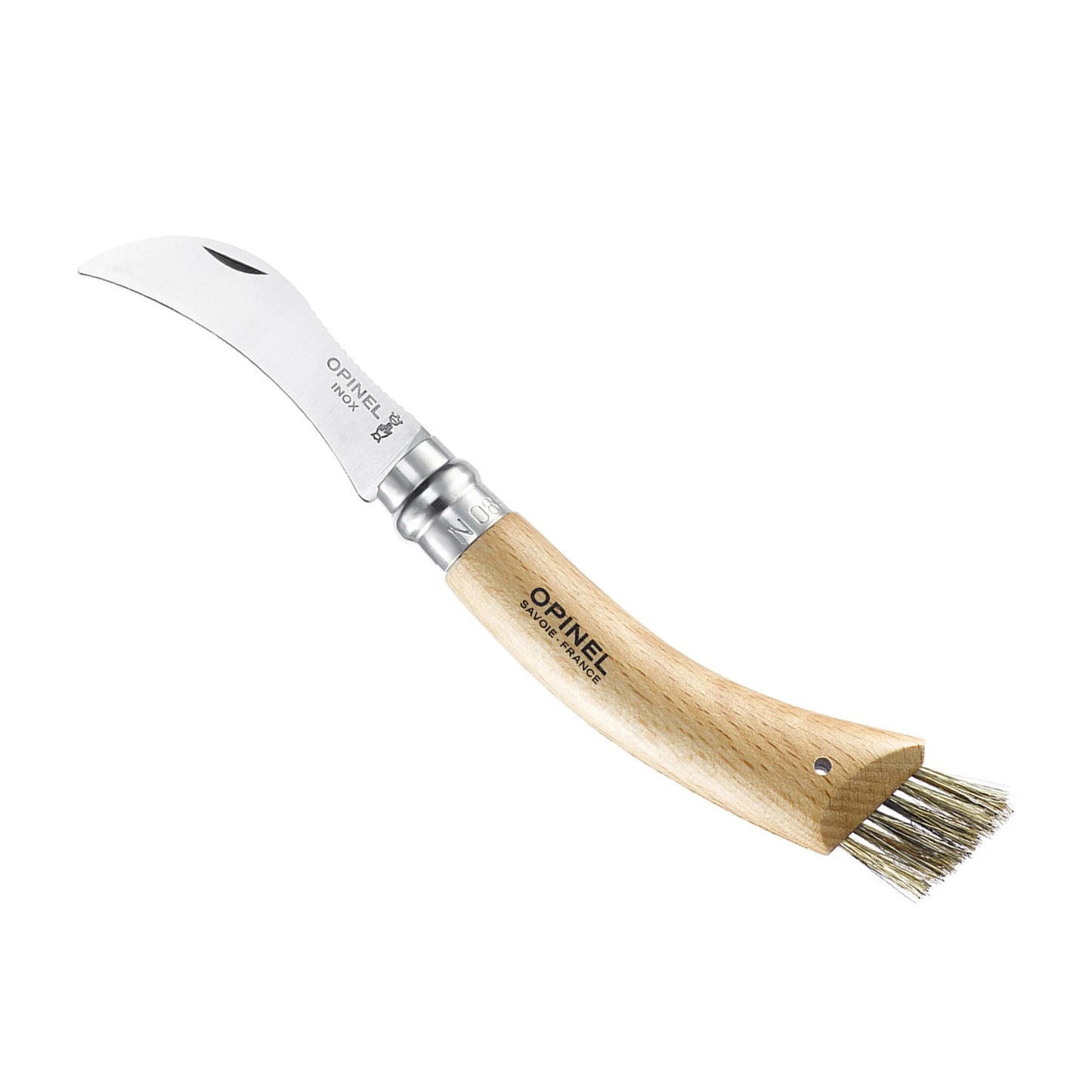 Opinel No. 8 Mushroom Knife + Brush