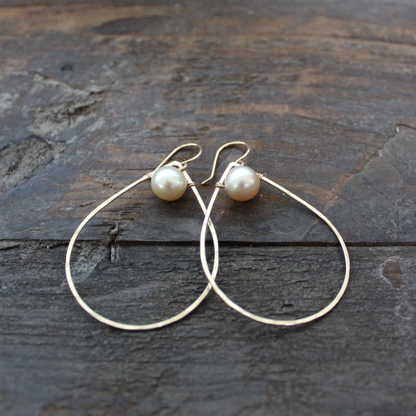 Golden South Sea Teardrop Pearl Earrings