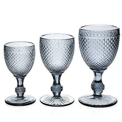 Diamond Wine Glass Gray