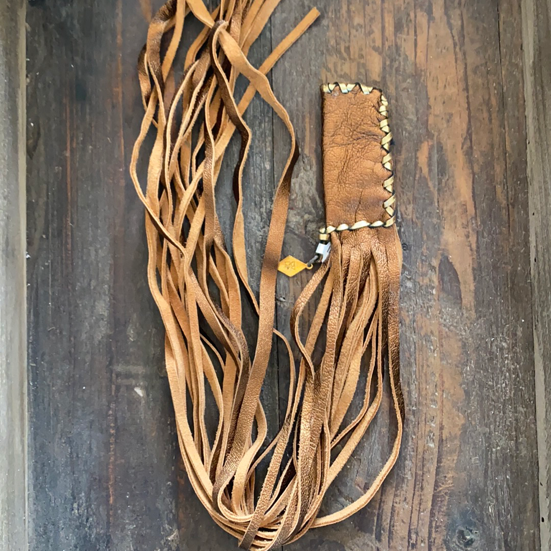 LEATHER FRINGE LIGHTER SLIP
