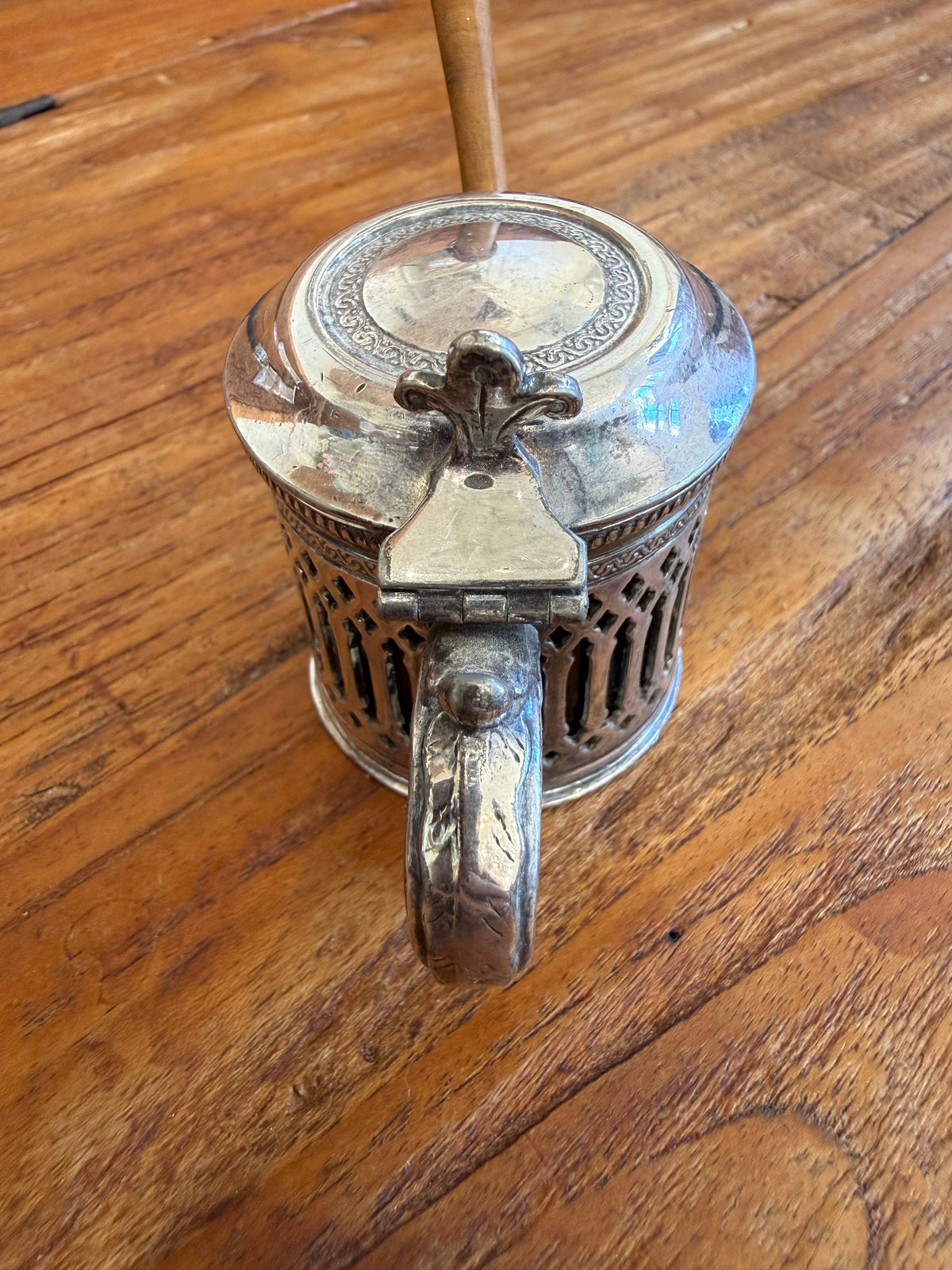 Antique Moutardier Mustard Serving Dish