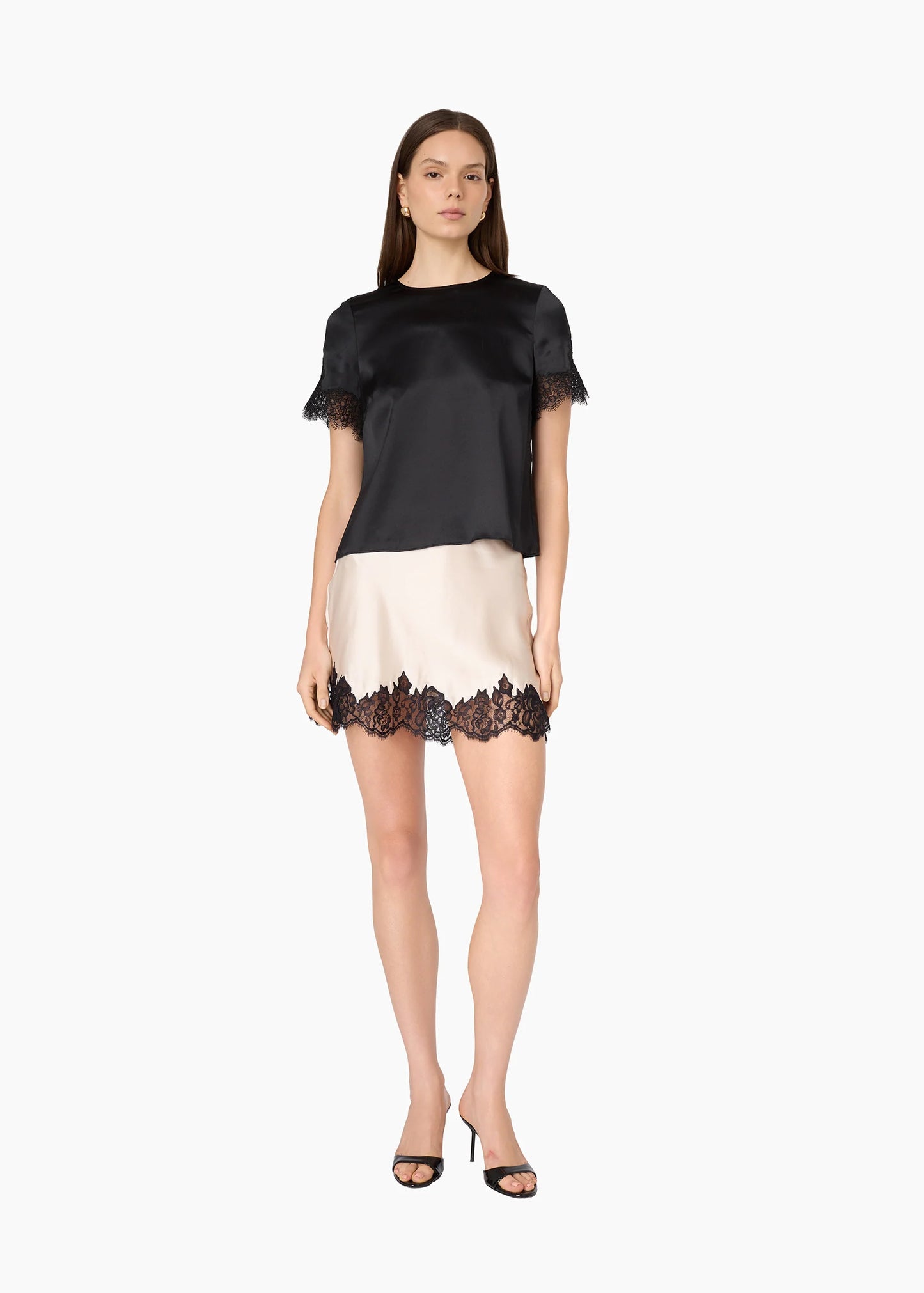 Rogers Silk Mini Skirt Oat