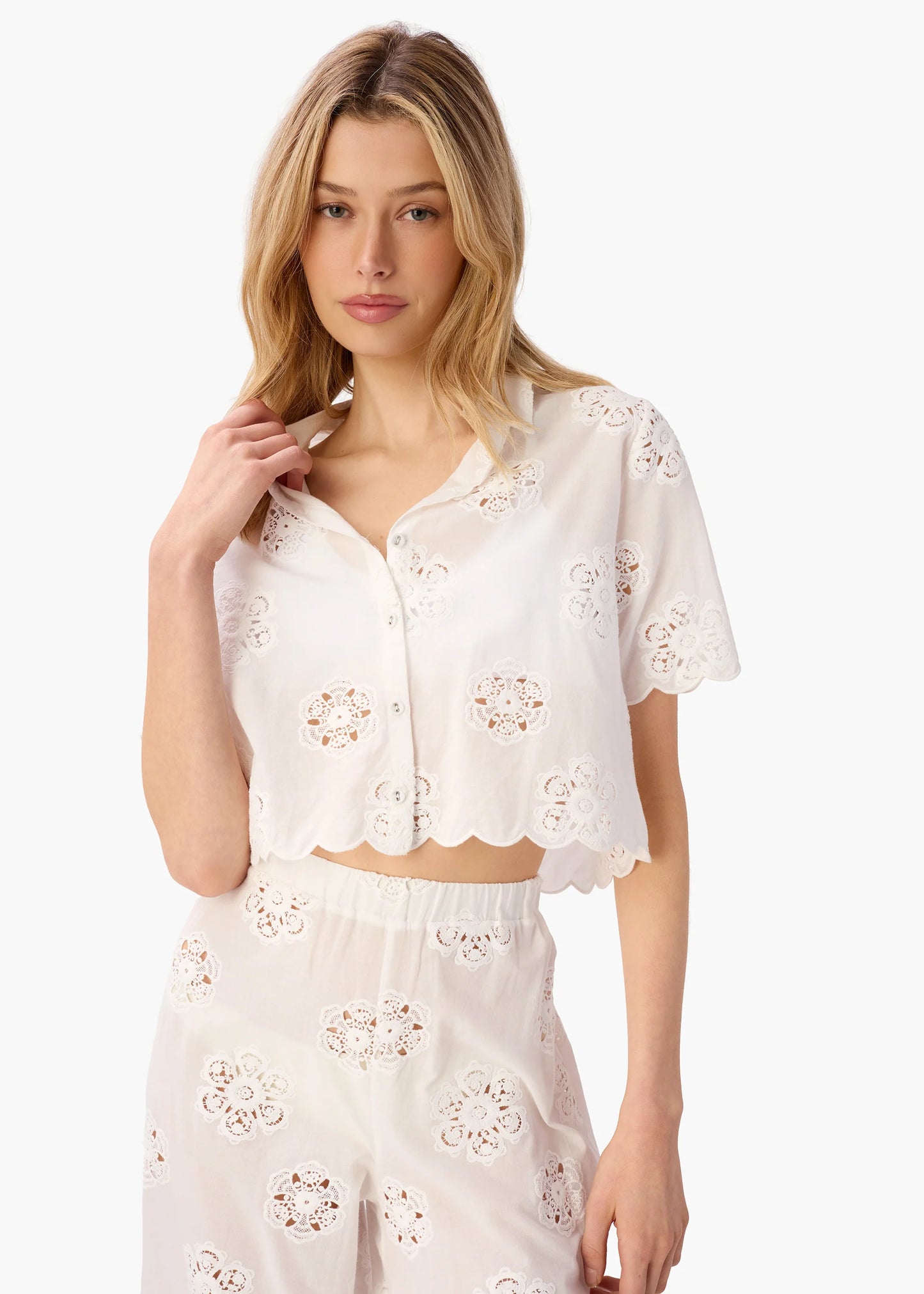 Xana Cotton Crop top Macadamia
