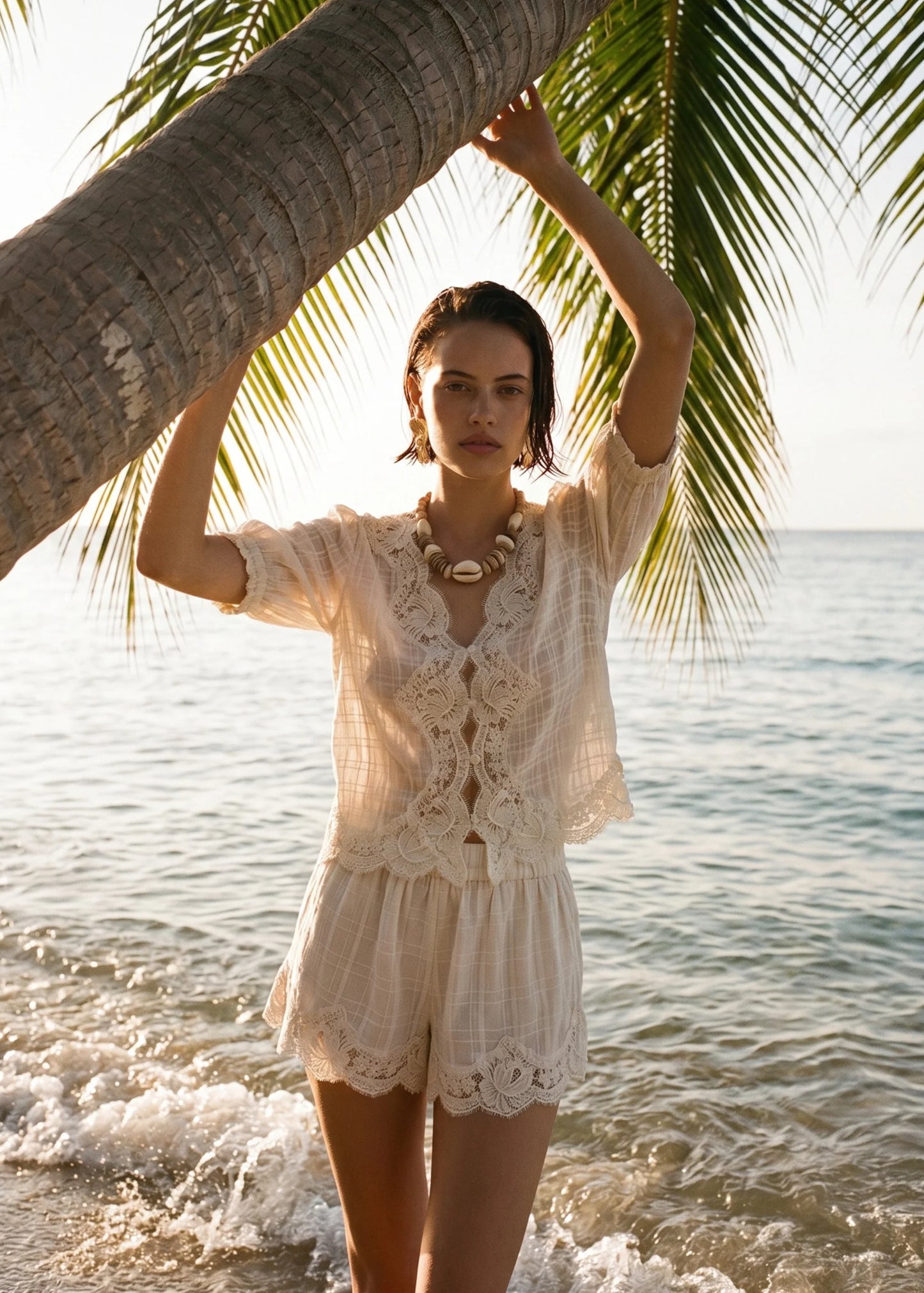 Junie Cotton Plaid Blouse
