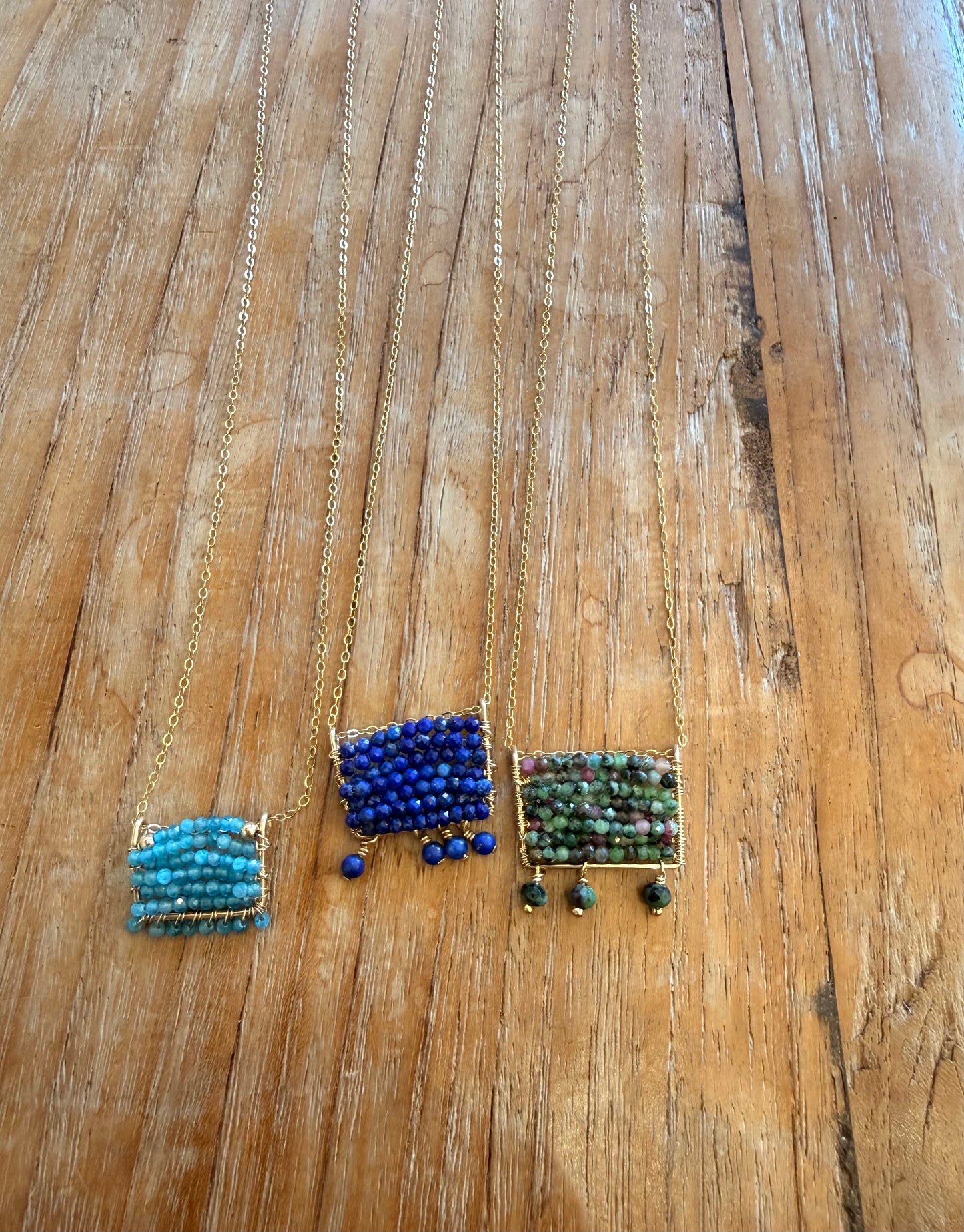 BA Woven gem necklace