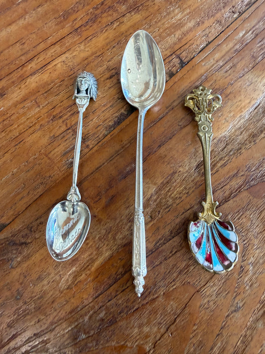 Antique Decorative salt|spice spoon