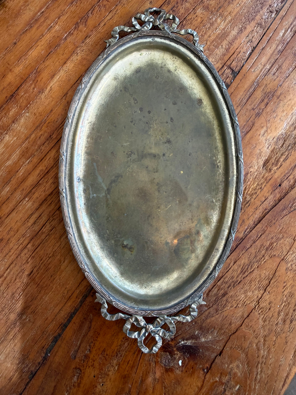 Antique Ribbon handle tray