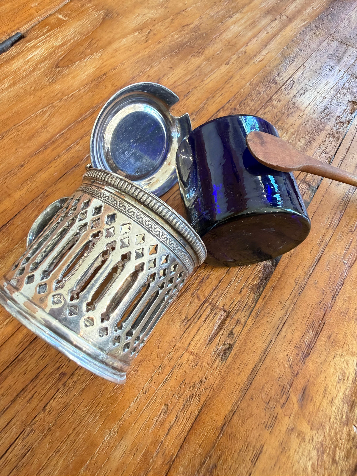 Antique Moutardier Mustard Serving Dish