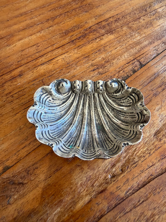 Antique Silver Decorative Shell dish