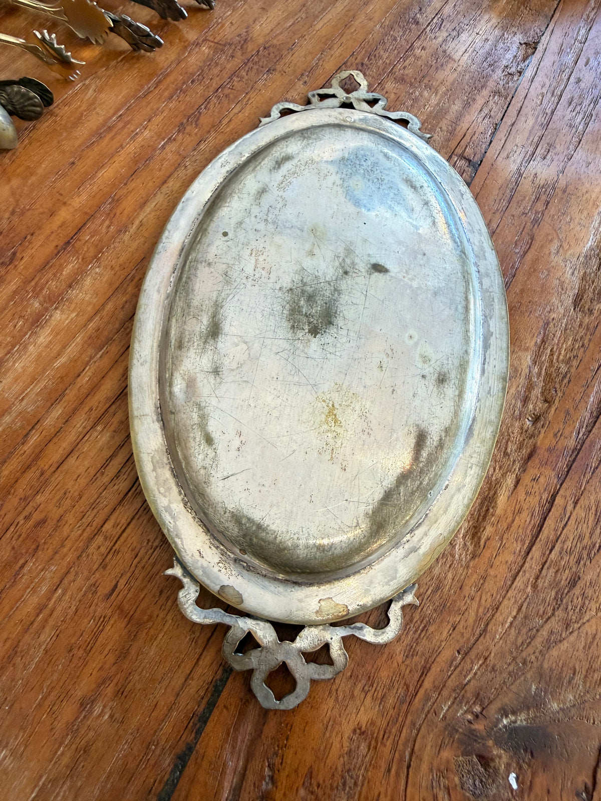 Antique Ribbon handle tray