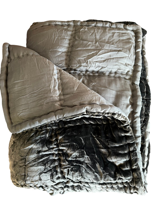 Silk + Velvet Luxury Quilt Slate