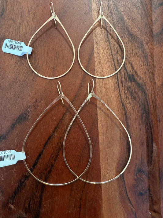 Teardrop earrings gold filled