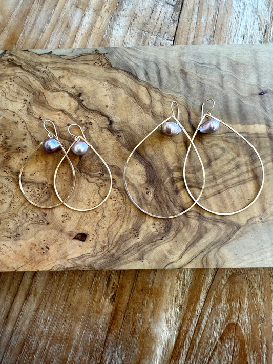 Edison pearl teardrop earrings