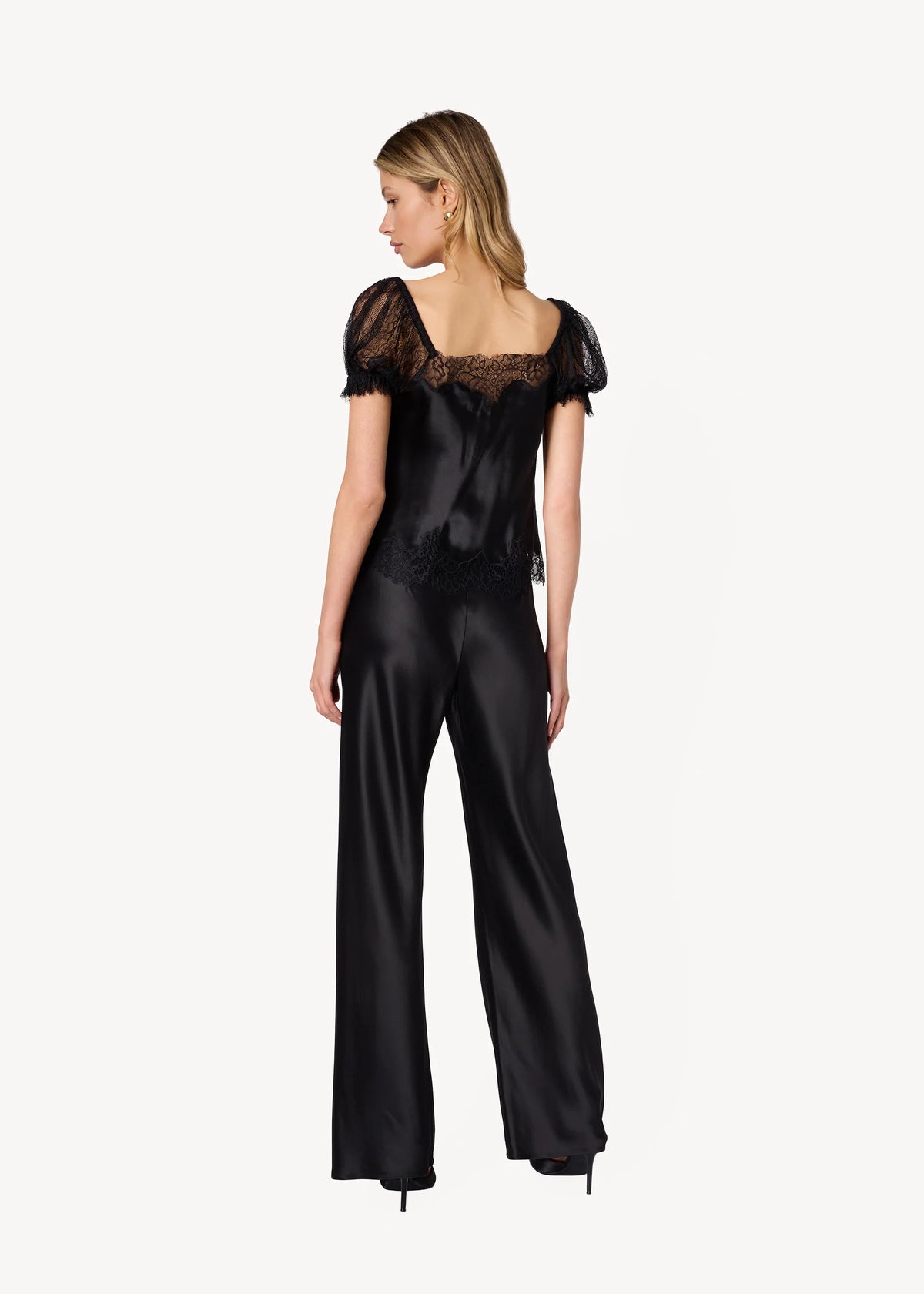 Nia Black Silk Top