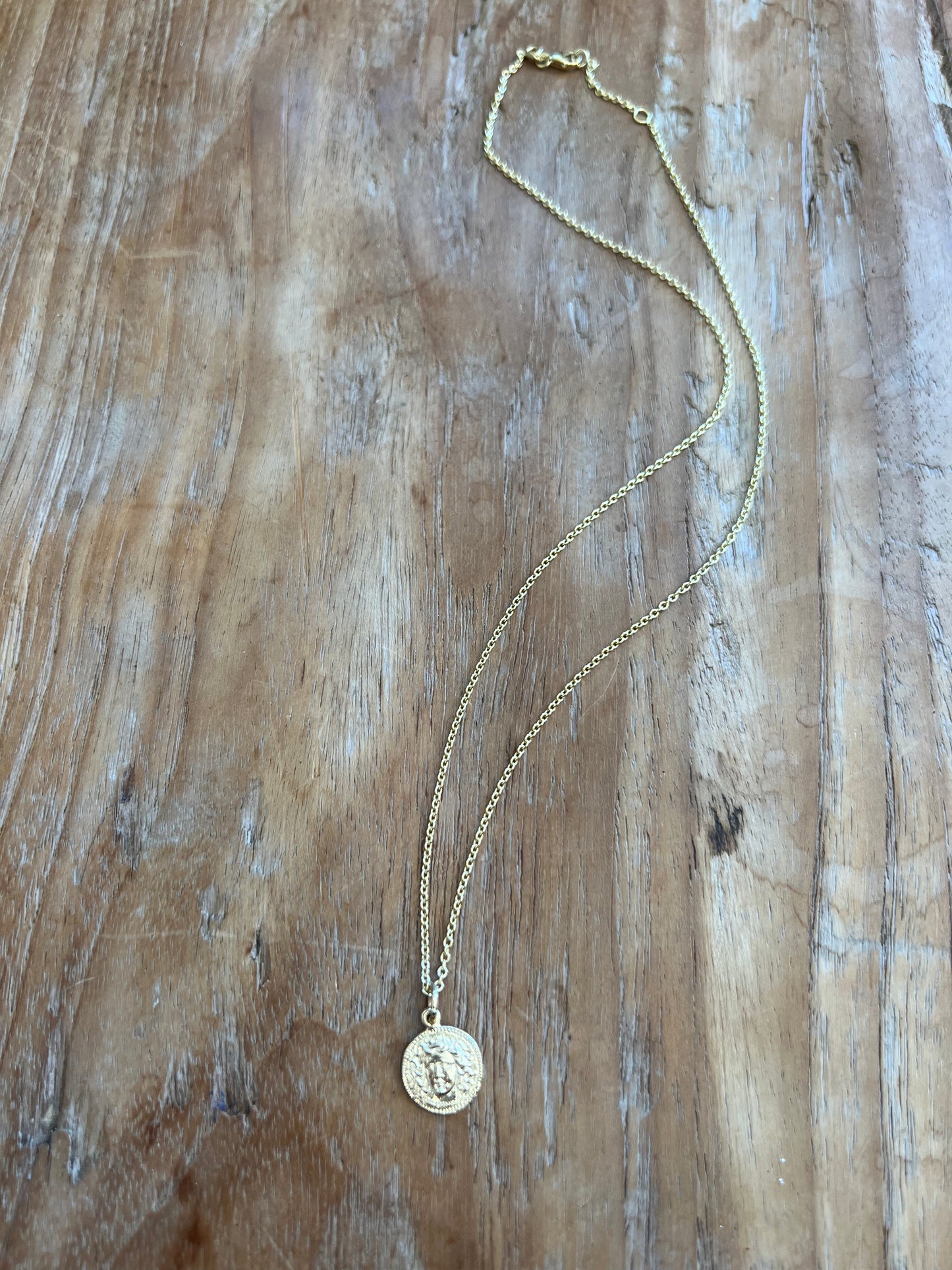 Medusa Necklace 14k Yellow Gold