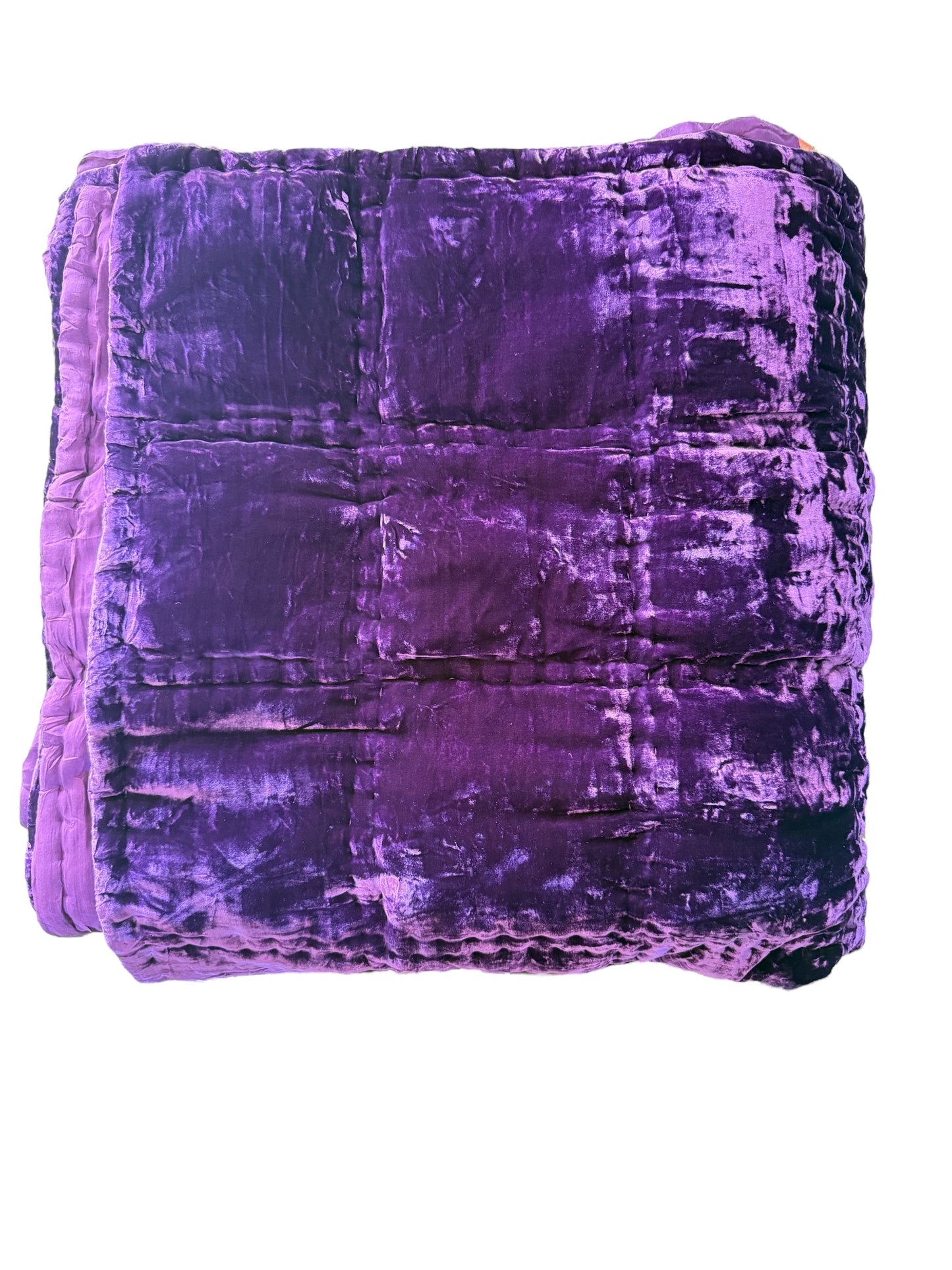 Silk + Velvet Luxury Quilt Dark Amethyst