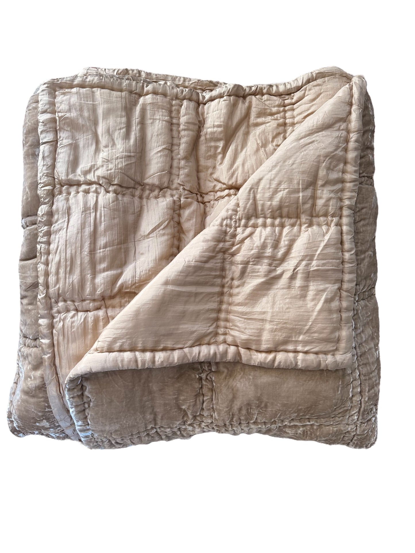 Silk + Velvet Luxury Quilt Cream