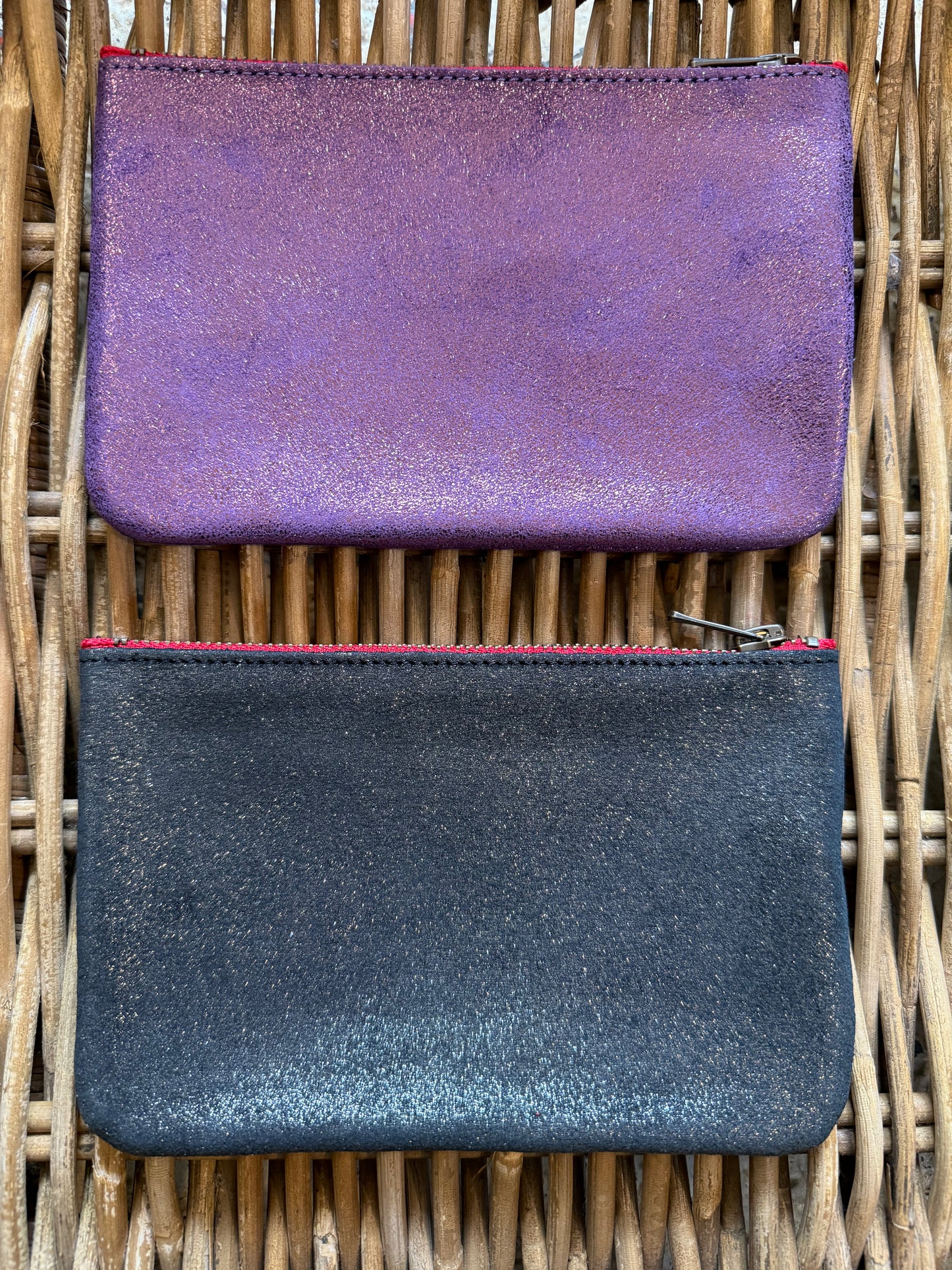 Leather Zipper Pouch Small