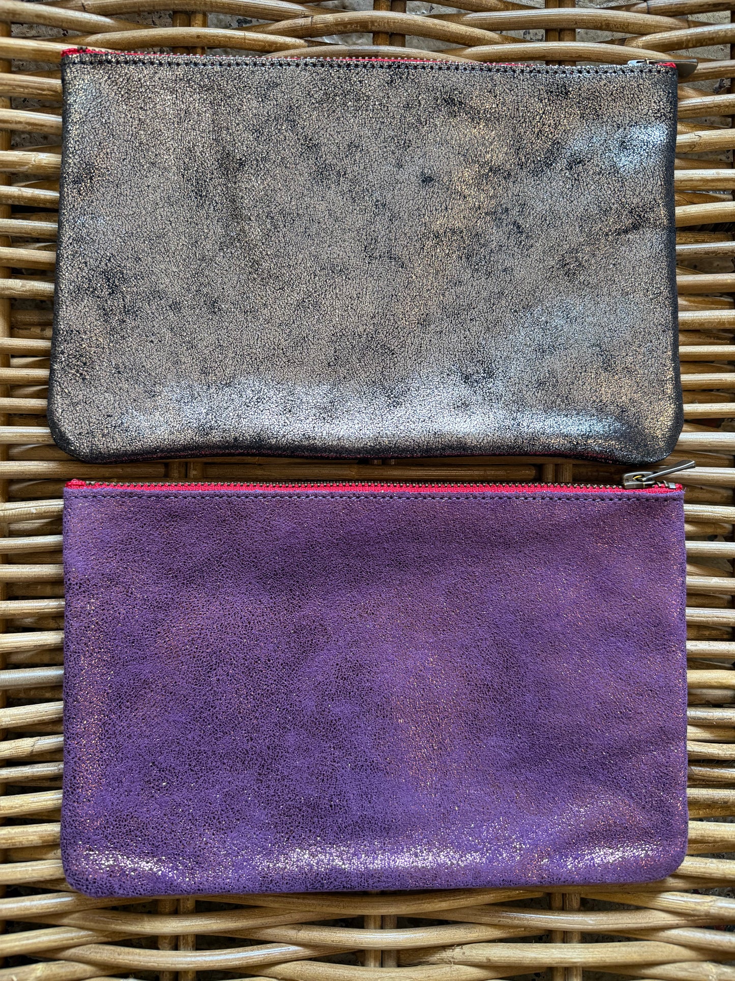 Leather Zipper Pouch Small