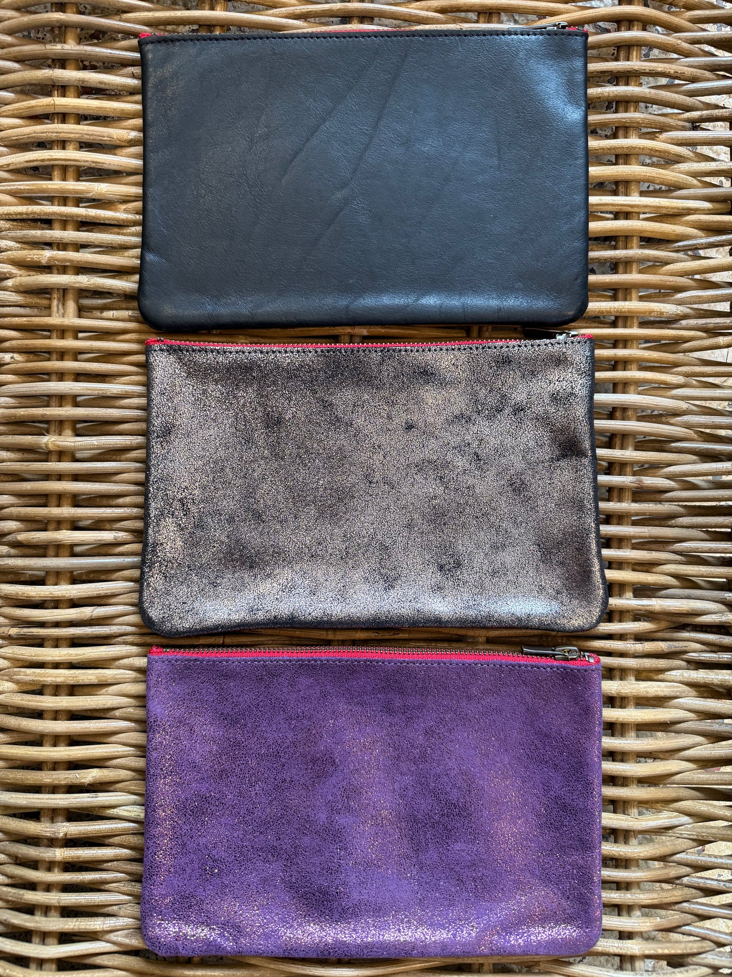 Leather Zipper Pouch Small