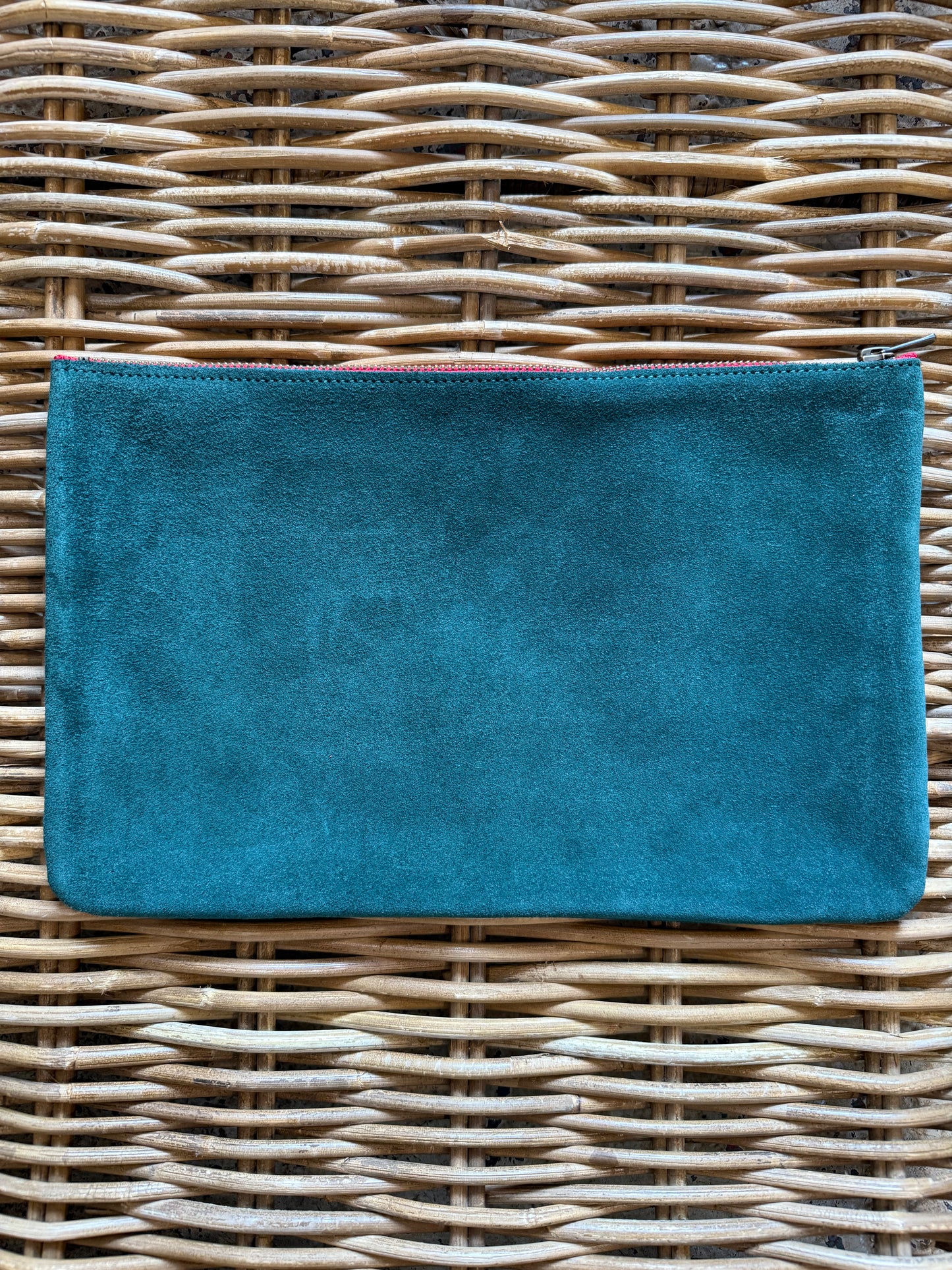 Leather Zipper Pouch Large