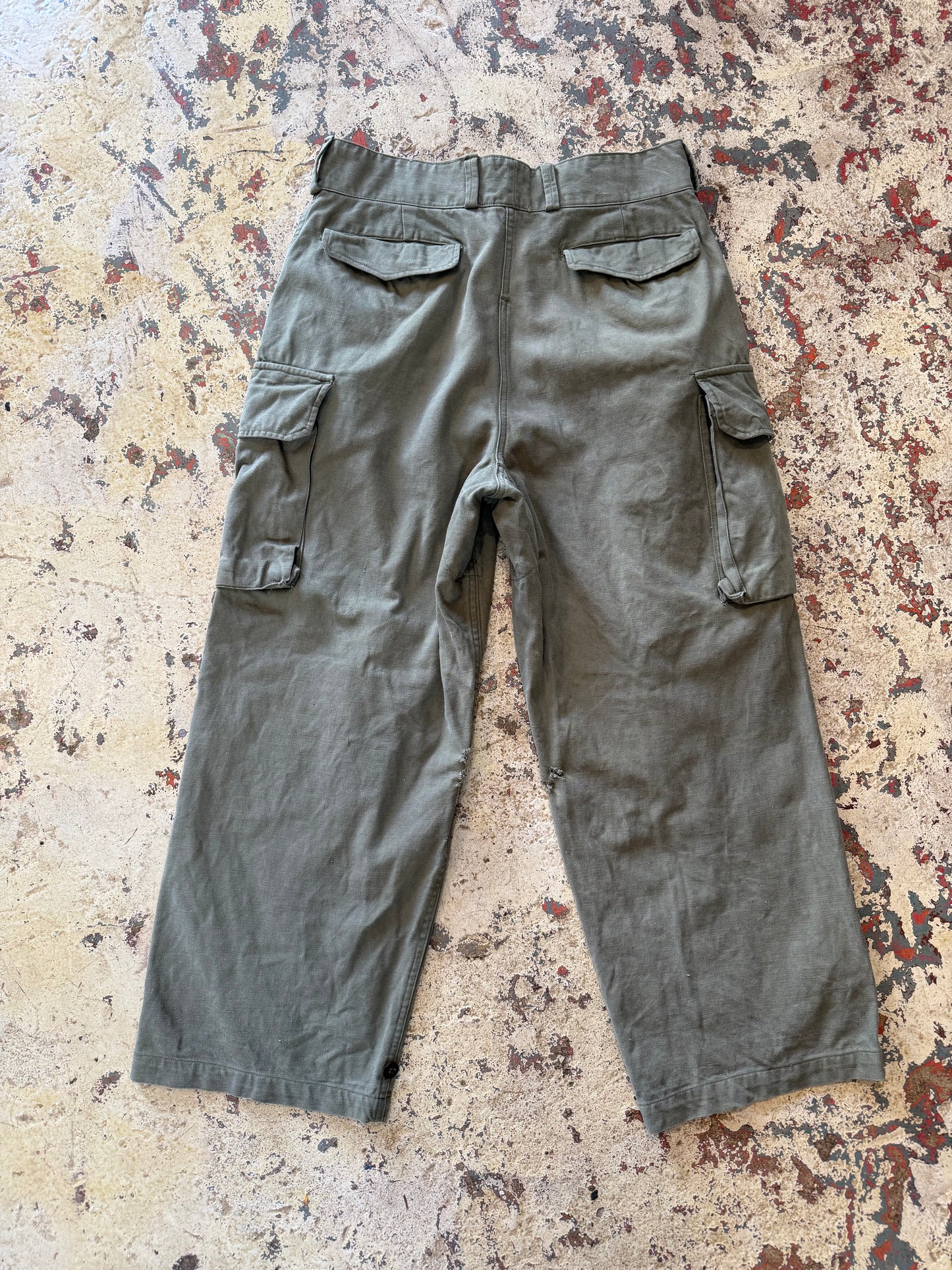 BLK LBL Vntg Military Trousers Green WWII Era