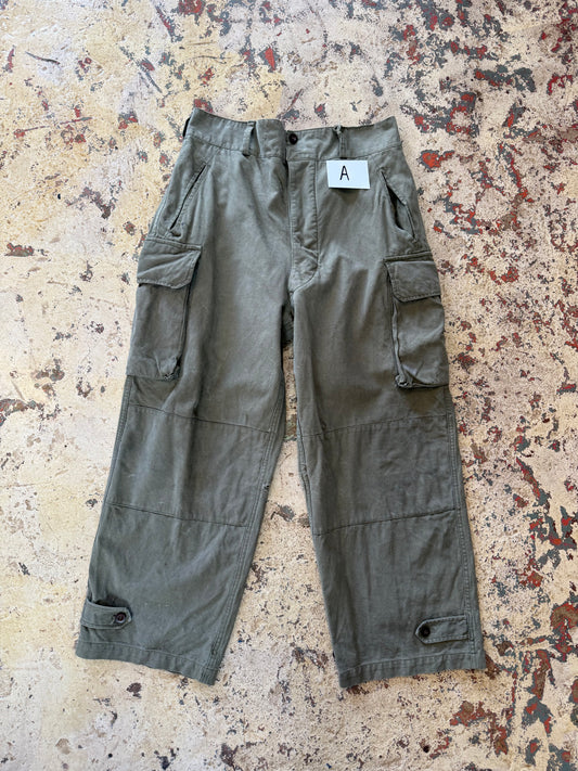 BLK LBL Vntg Military Trousers Green WWII Era