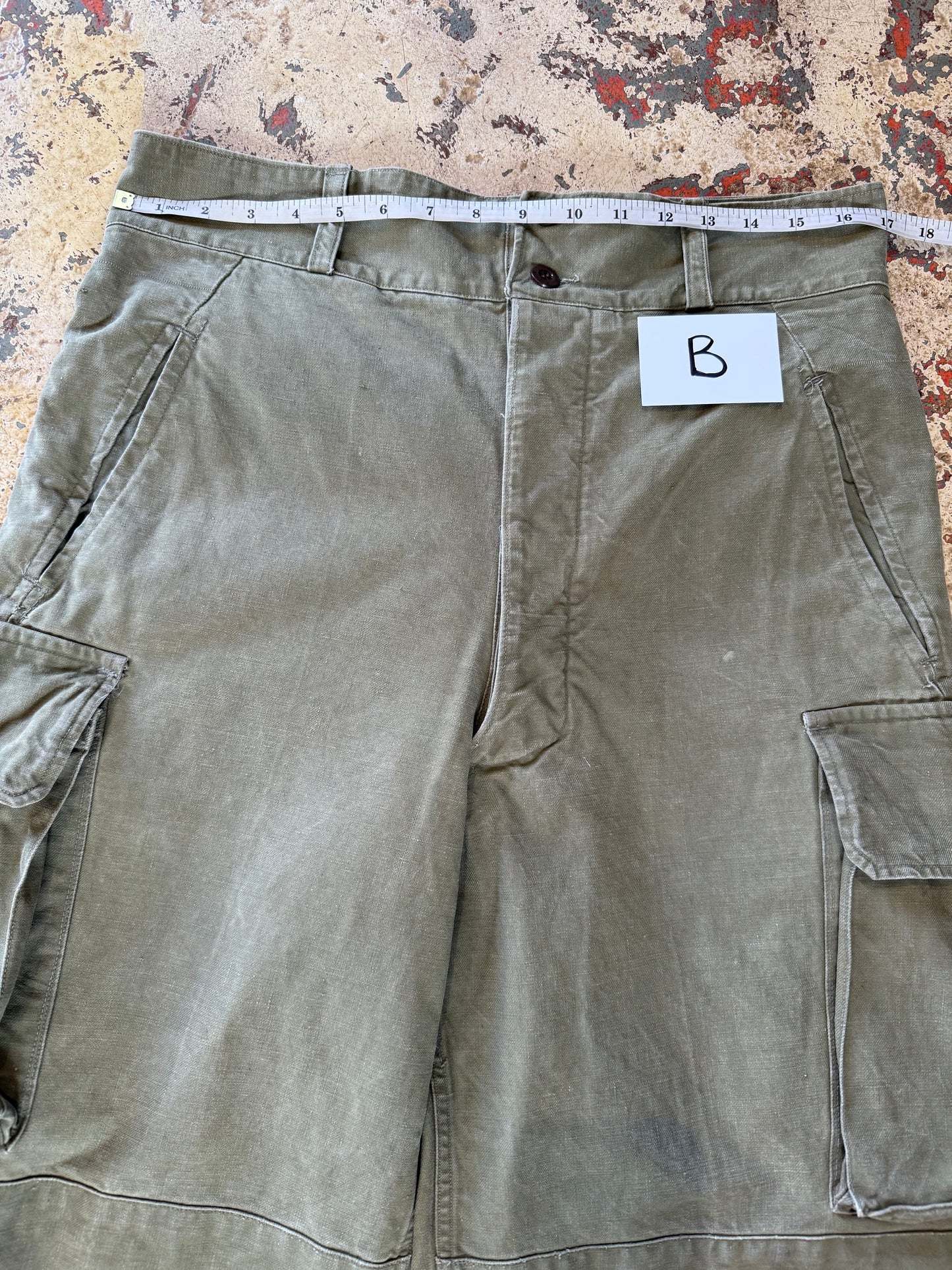 BLK LBL Vntg Military Trousers Green WWII Era