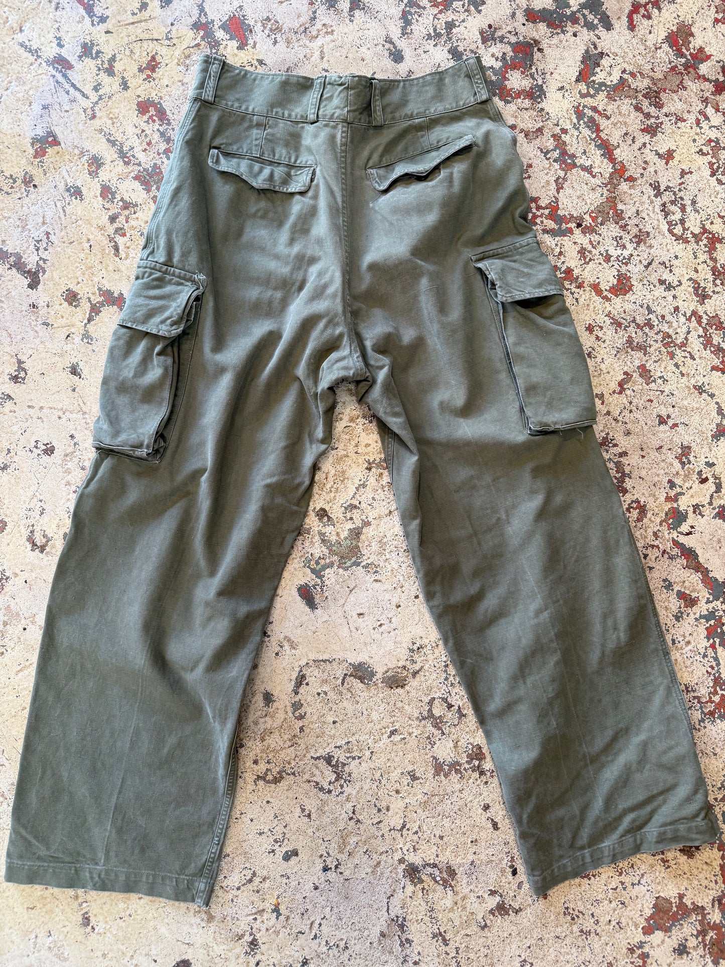 BLK LBL Vntg Military Trousers Green WWII Era