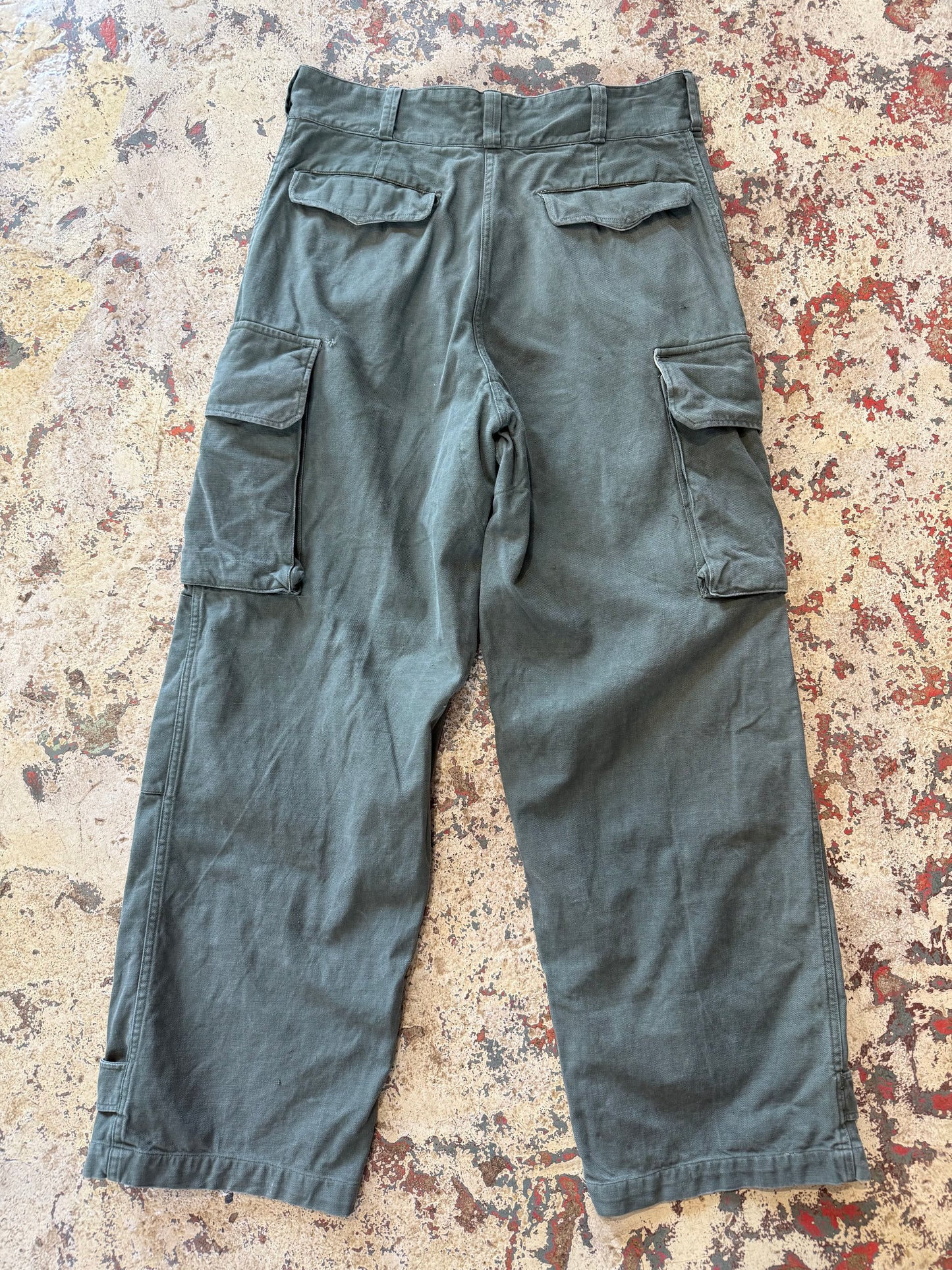 BLK LBL Vntg Military Trousers Green WWII Era