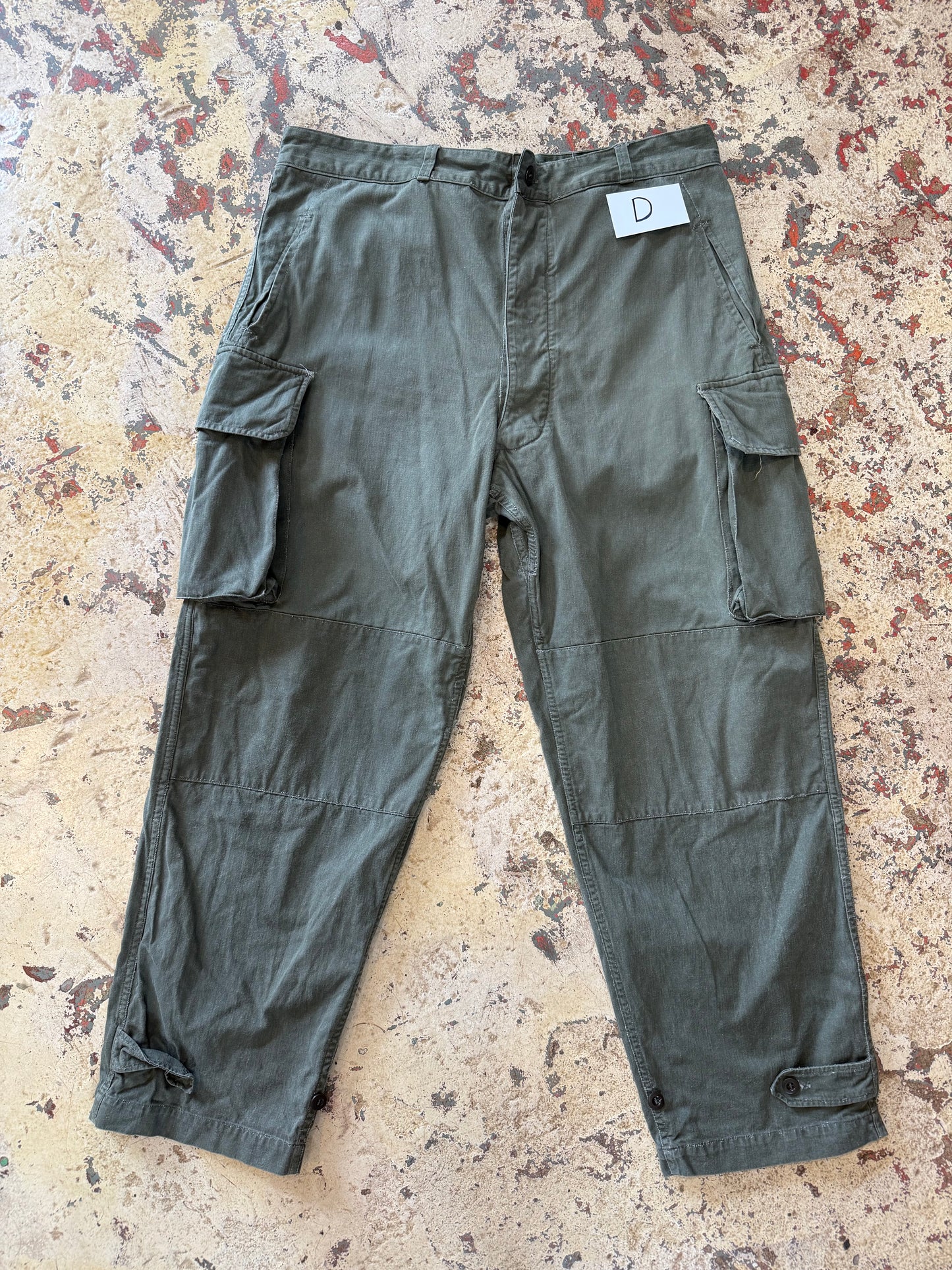 BLK LBL Vntg Military Trousers Green WWII Era