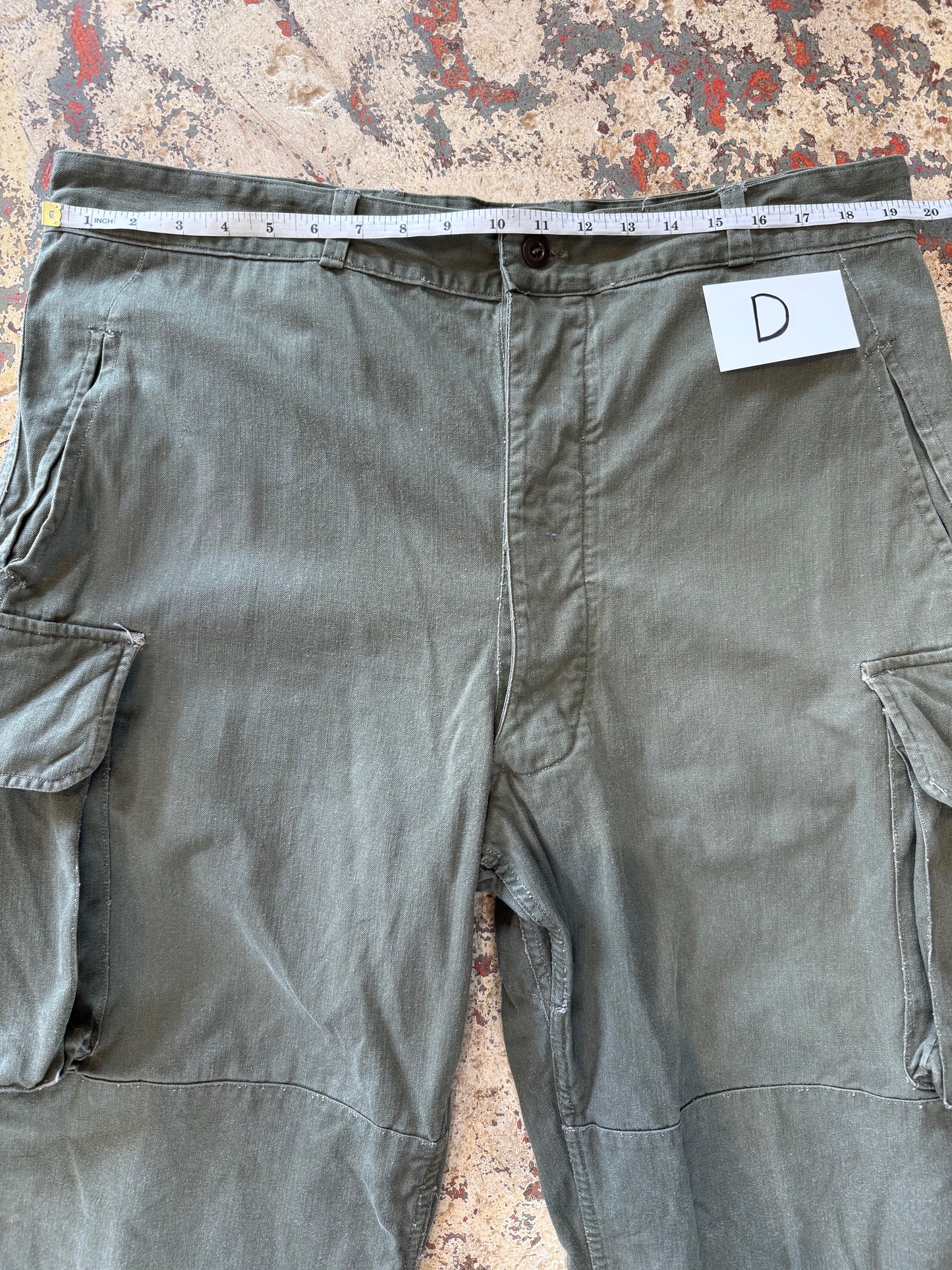 BLK LBL Vntg Military Trousers Green WWII Era