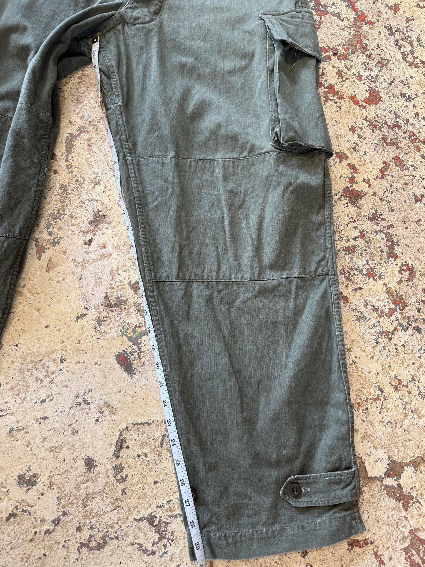 BLK LBL Vntg Military Trousers Green WWII Era