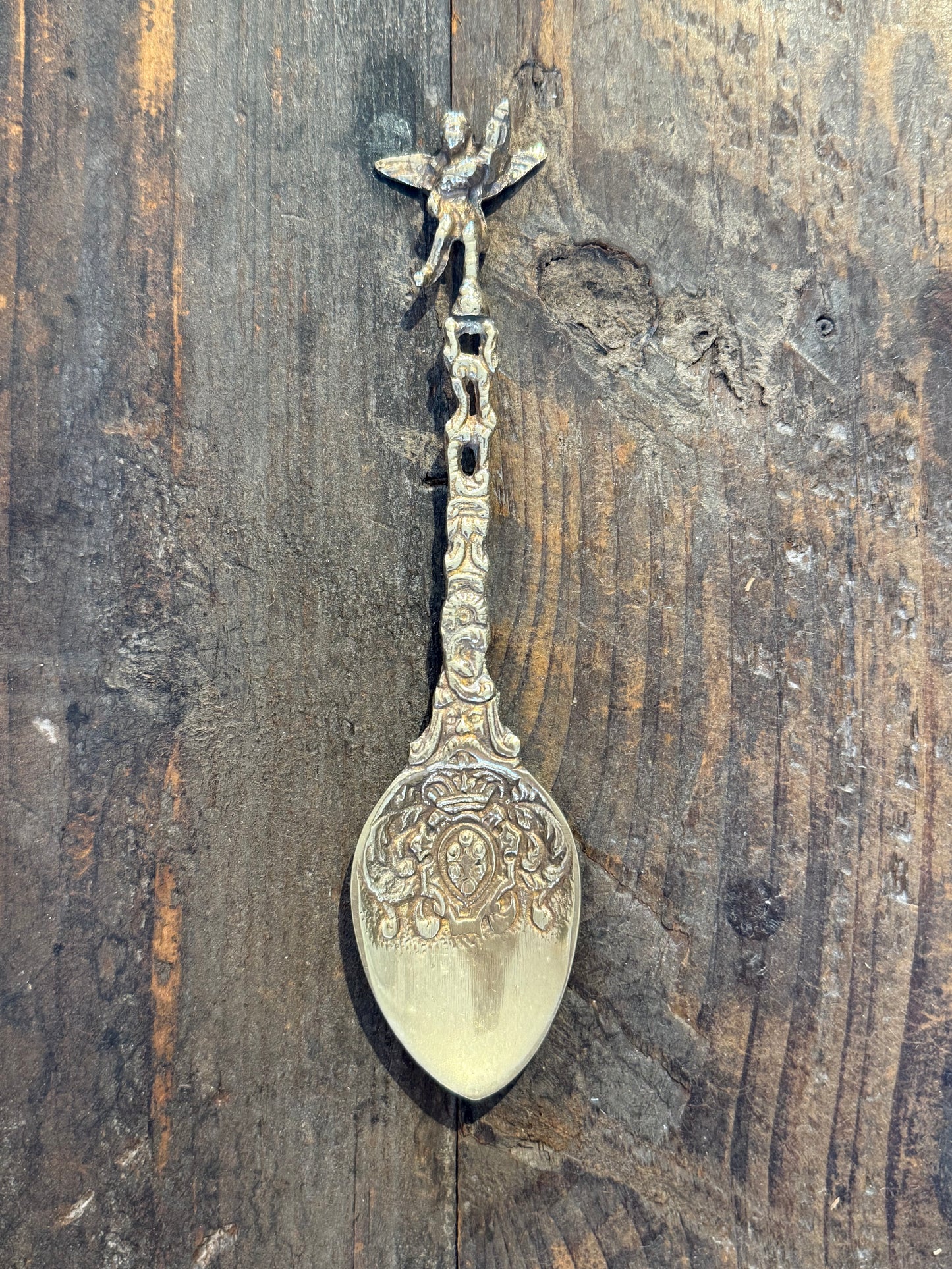 Antique Decorative Angel Serving Spoon