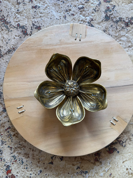 Mid Century brass floral object circa 1960's