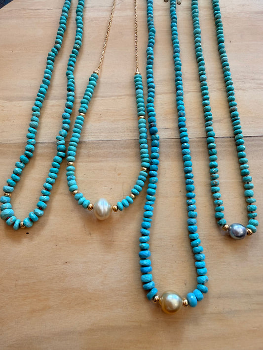 Turquoise gemstone necklace